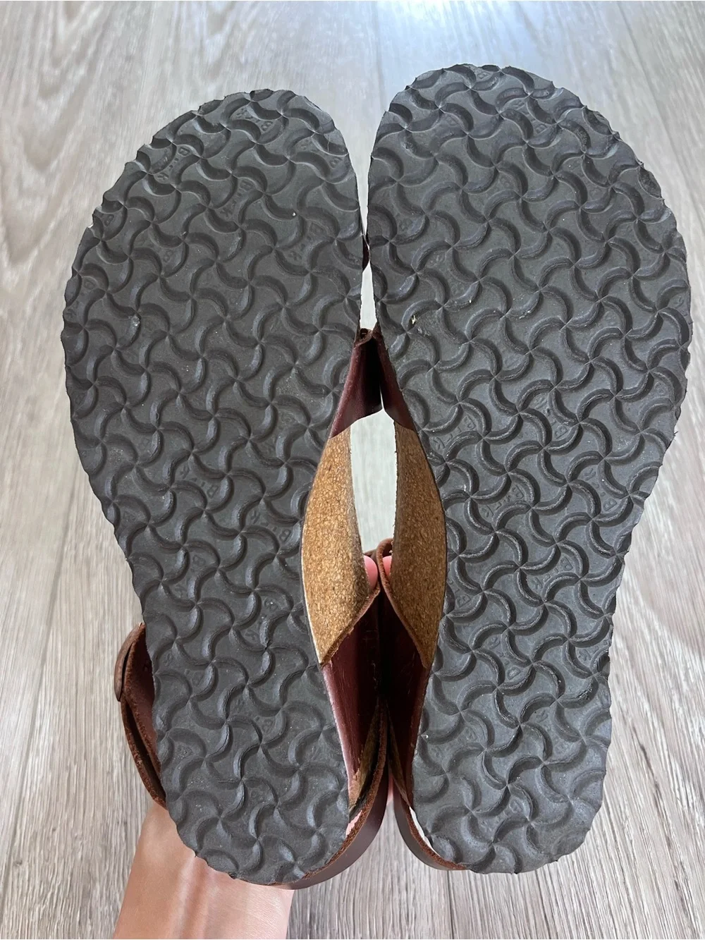Birkenstock Papillio Lola Cognac Leather Wedge Sandals